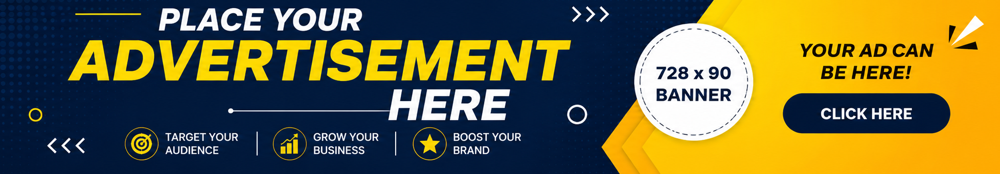 Advertise Here 728x90 Banner